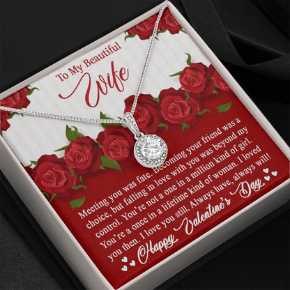 Para mi bella esposa, collar de esperanza eterna: collar de San Valentín para esposa. Enamorarse de ti estaba más allá de mi control
