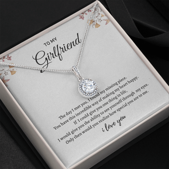 Para mi novia, collar de esperanza eterna: el día que te conocí, encontré la pieza que me faltaba