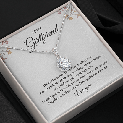 Para mi novia, collar de esperanza eterna: el día que te conocí, encontré la pieza que me faltaba