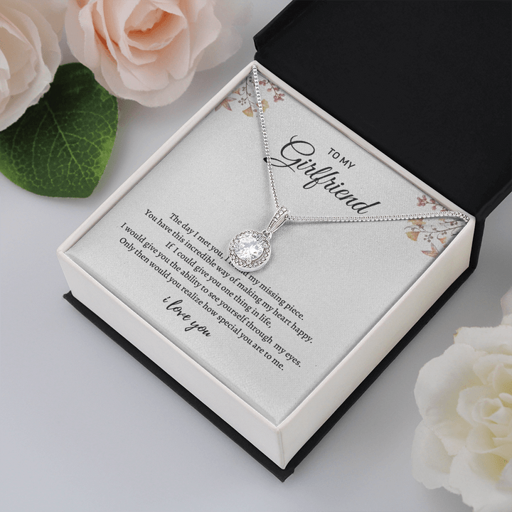 Para mi novia, collar de esperanza eterna: el día que te conocí, encontré la pieza que me faltaba