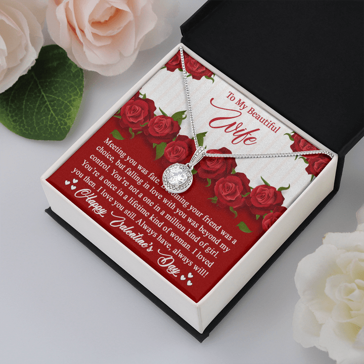 Para mi bella esposa, collar de esperanza eterna: collar de San Valentín para esposa. Enamorarse de ti estaba más allá de mi control