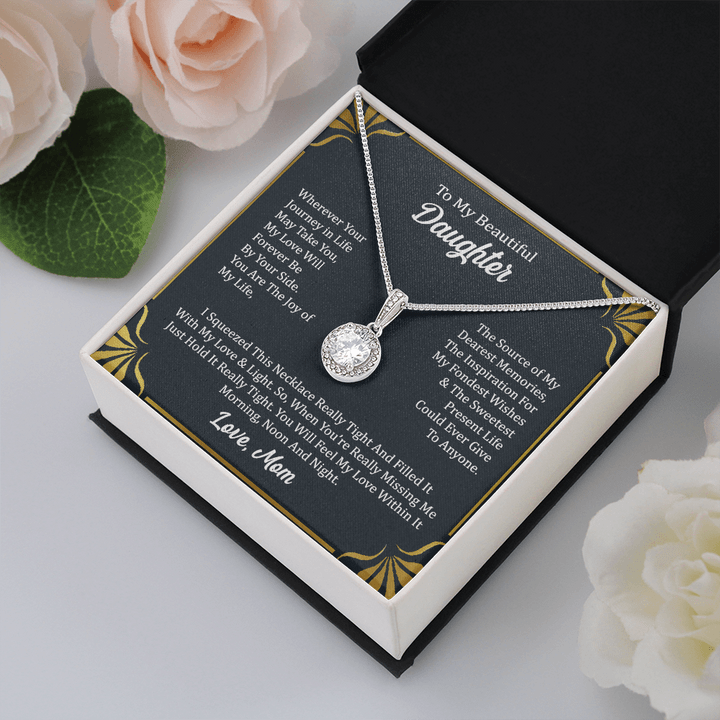 Para mi hermosa hija Collar de mamá - Eres la alegría de mi vida Siente mi amor dentro de ella Mañana, tarde y noche