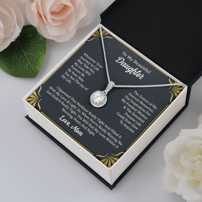 Para mi hermosa hija Collar de mamá - Eres la alegría de mi vida Siente mi amor dentro de ella Mañana, tarde y noche