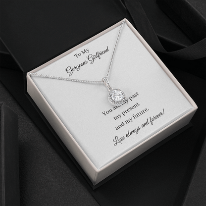 Collar para mi hermosa novia: eres mi pasado, mi presente y mi futuro