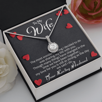 To My Wife Eternal Necklace From Loving Husband - The Most Wonderful Thing I Decided To Do Was Sharing My Life With You