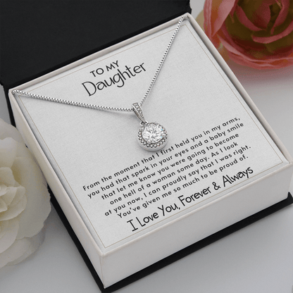 Collar para mi hija, esperanza eterna, joyas para mi hija: me has dado mucho de lo que estar orgullosa, te amo por siempre y para siempre