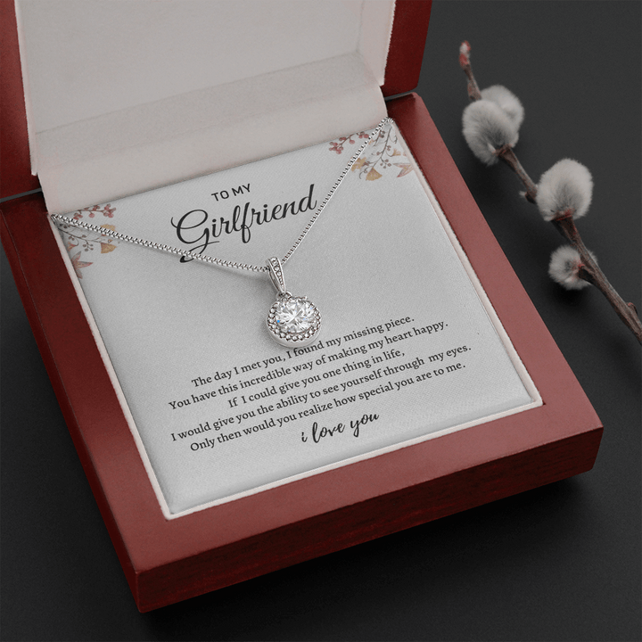 Para mi novia, collar de esperanza eterna: el día que te conocí, encontré la pieza que me faltaba
