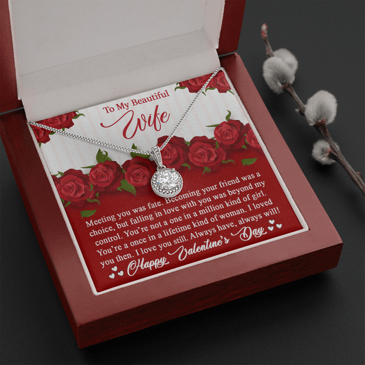 Para mi bella esposa, collar de esperanza eterna: collar de San Valentín para esposa. Enamorarse de ti estaba más allá de mi control