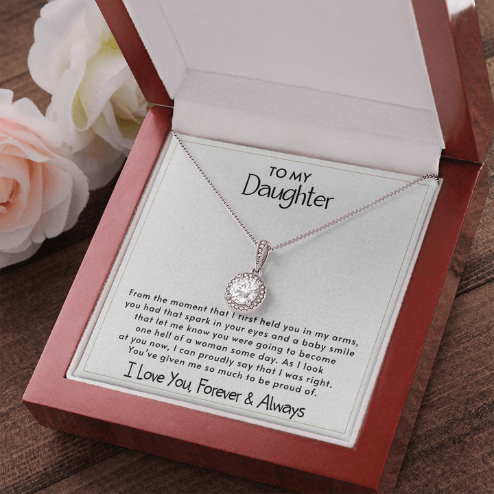 Collar para mi hija, esperanza eterna, joyas para mi hija: me has dado mucho de lo que estar orgullosa, te amo por siempre y para siempre