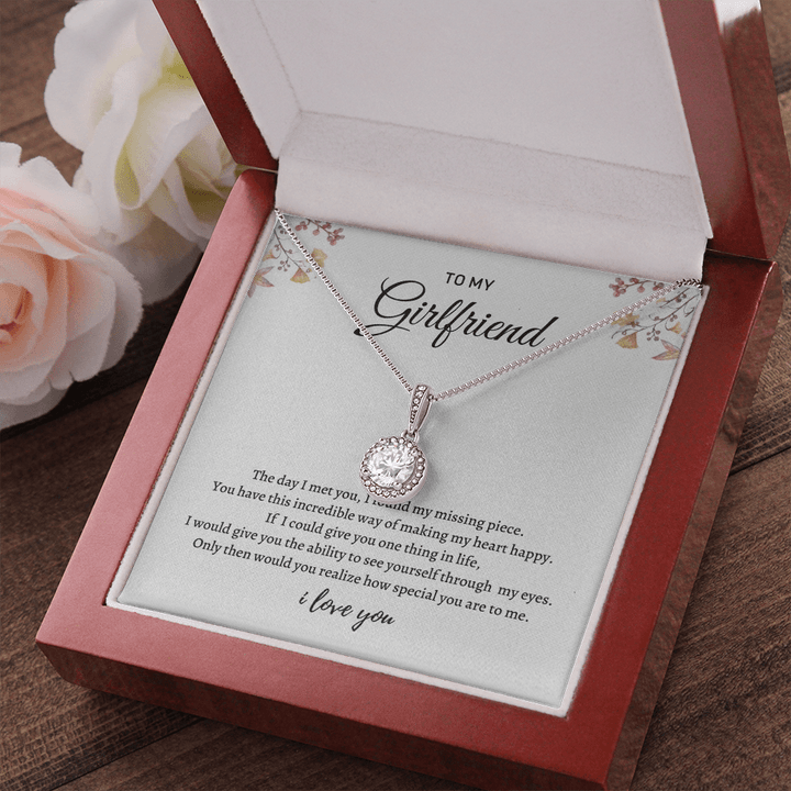Para mi novia, collar de esperanza eterna: el día que te conocí, encontré la pieza que me faltaba