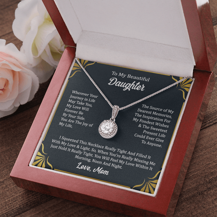 Para mi hermosa hija Collar de mamá - Eres la alegría de mi vida Siente mi amor dentro de ella Mañana, tarde y noche