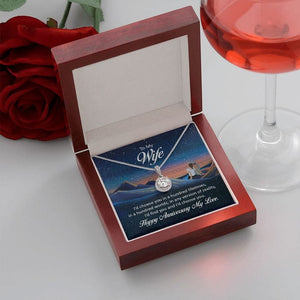 To My Wife Necklace Happy Anniversary My Love - I'd Choose You In A Hundred Lifetimes, In A Hundred Worlds, In Any Version Of Reality