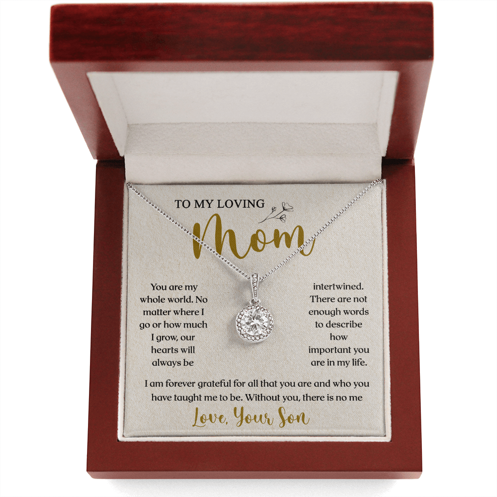 To My Loving Mom Necklace From Son - I Am Forever Grateful For All That You Are And Who You Have Taught Me To Be