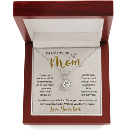 To My Loving Mom Necklace From Son - I Am Forever Grateful For All That You Are And Who You Have Taught Me To Be