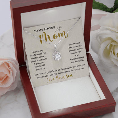 To My Loving Mom Necklace From Son - I Am Forever Grateful For All That You Are And Who You Have Taught Me To Be