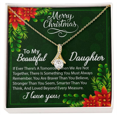 Merry Christmas To My Beautiful Daughter Necklace - You Are Loved Beyond Every Measure
