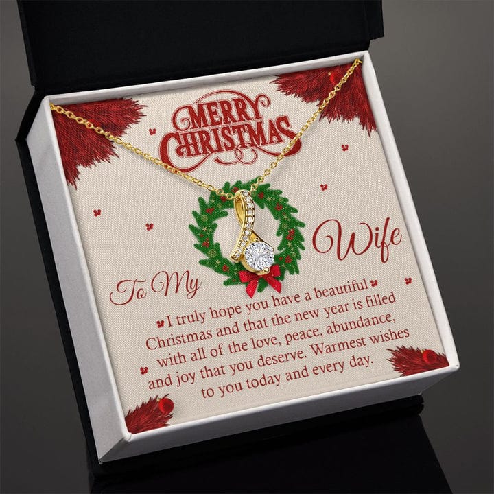 To My Wife Necklace - Merry Christmas - I Truly Hope You Have A Beautiful Christmas