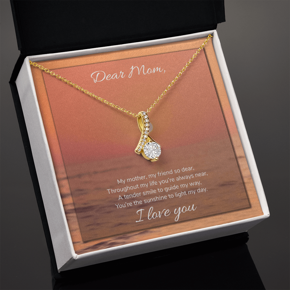 Dear Mom Alluring Necklace - My Mother, My Friend So Dear You Are The Sunshhine To Light My Day