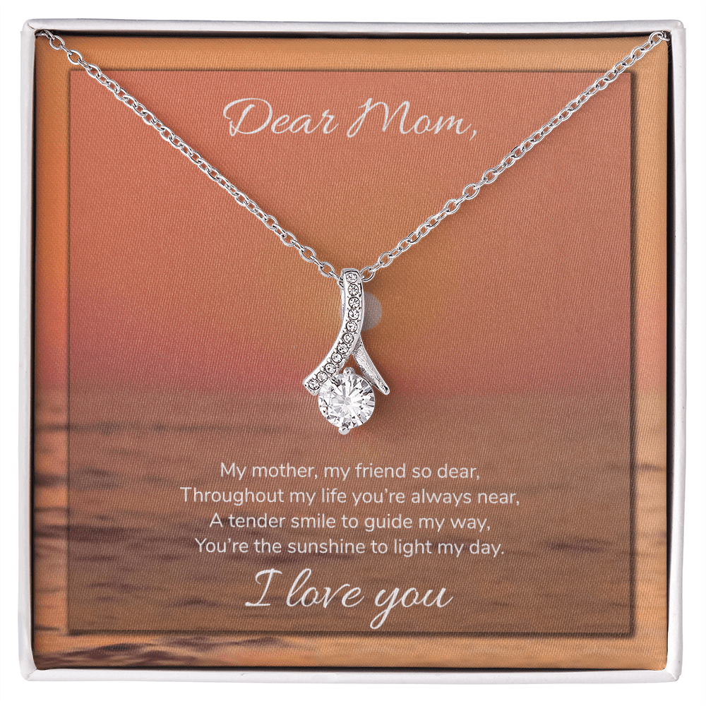 Dear Mom Alluring Necklace - My Mother, My Friend So Dear You Are The Sunshhine To Light My Day
