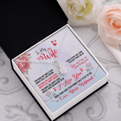 To My Wife Necklace From Husband - You Can't Stop Me From Loving You Alluring Beauty Necklace