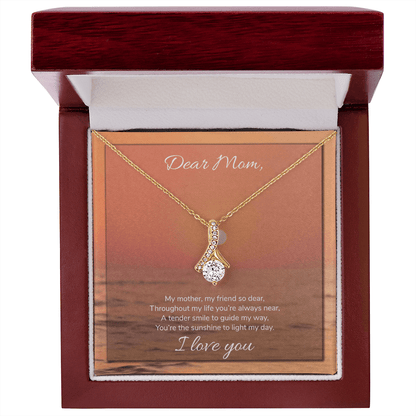 Dear Mom Alluring Necklace - My Mother, My Friend So Dear You Are The Sunshhine To Light My Day