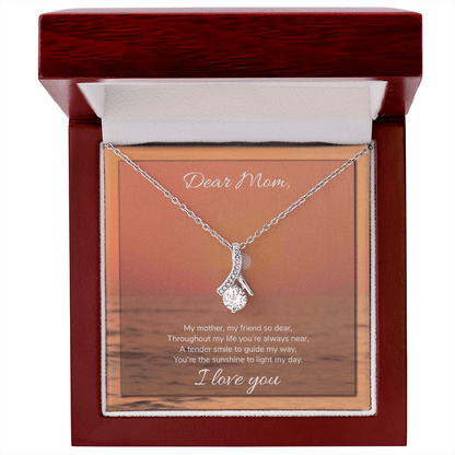 Dear Mom Alluring Necklace - My Mother, My Friend So Dear You Are The Sunshhine To Light My Day