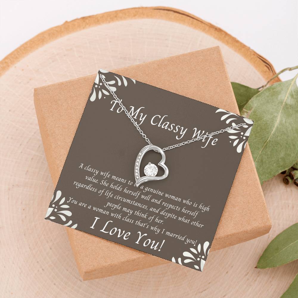 Para mi esposa con clase Collar de amor eterno: eres una mujer con clase, por eso me casé contigo Con amor de esposo