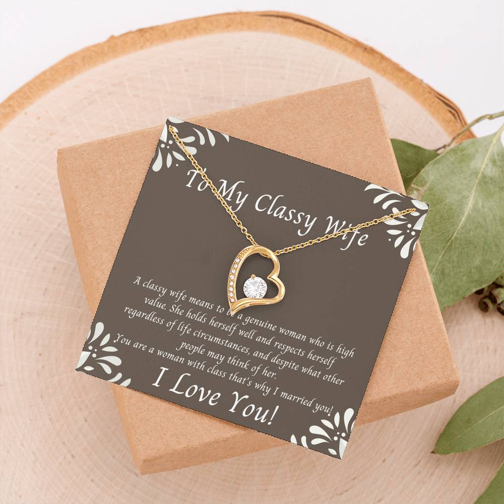 Para mi esposa con clase Collar de amor eterno: eres una mujer con clase, por eso me casé contigo Con amor de esposo
