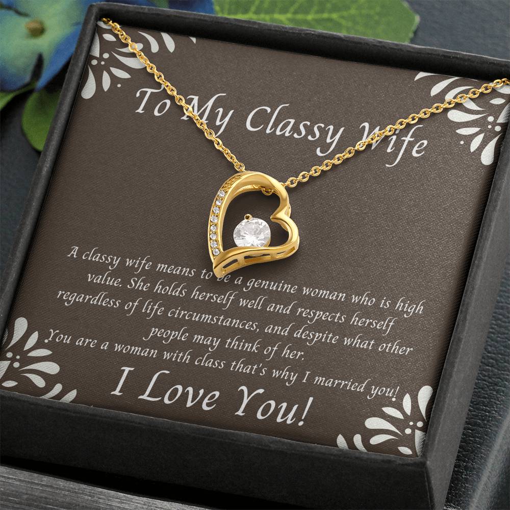 Para mi esposa con clase Collar de amor eterno: eres una mujer con clase, por eso me casé contigo Con amor de esposo