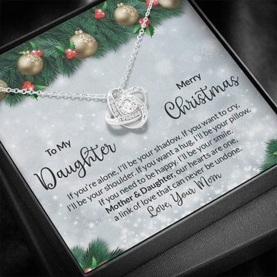 To My Daughter Merry Christmas Necklace From Mom - Mother & Daughter Our Hearts Are Alone A Link Of Love That Can Never Be Undone