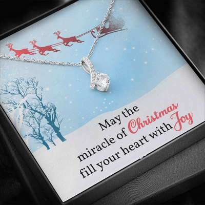 Christmas Necklace Jewellery Gift For Wife, Daughter, Girlfriend - May The Miracle Of Christmas Fill Your Heart With Joy