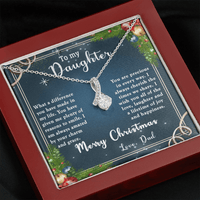 To My Daughter Alluring Beauty Christmas Necklace - I Wish You All Of The Love, Laughter And A Lifetime Of Joy And Happiness