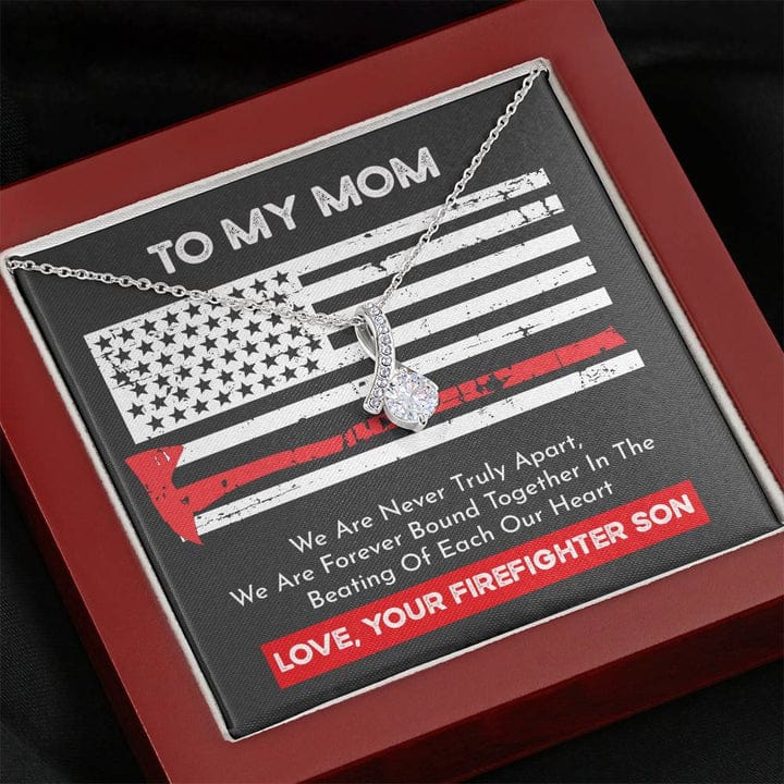Collar para mi mamá de tu hijo bombero: nunca estamos verdaderamente separados, unidos por siempre en el latido de cada uno de nuestros corazones