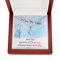 Christmas Necklace Jewellery Gift For Wife, Daughter, Girlfriend - May The Miracle Of Christmas Fill Your Heart With Joy
