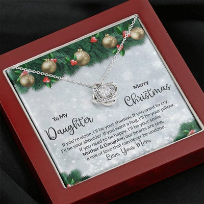 To My Daughter Merry Christmas Necklace From Mom - Mother & Daughter Our Hearts Are Alone A Link Of Love That Can Never Be Undone