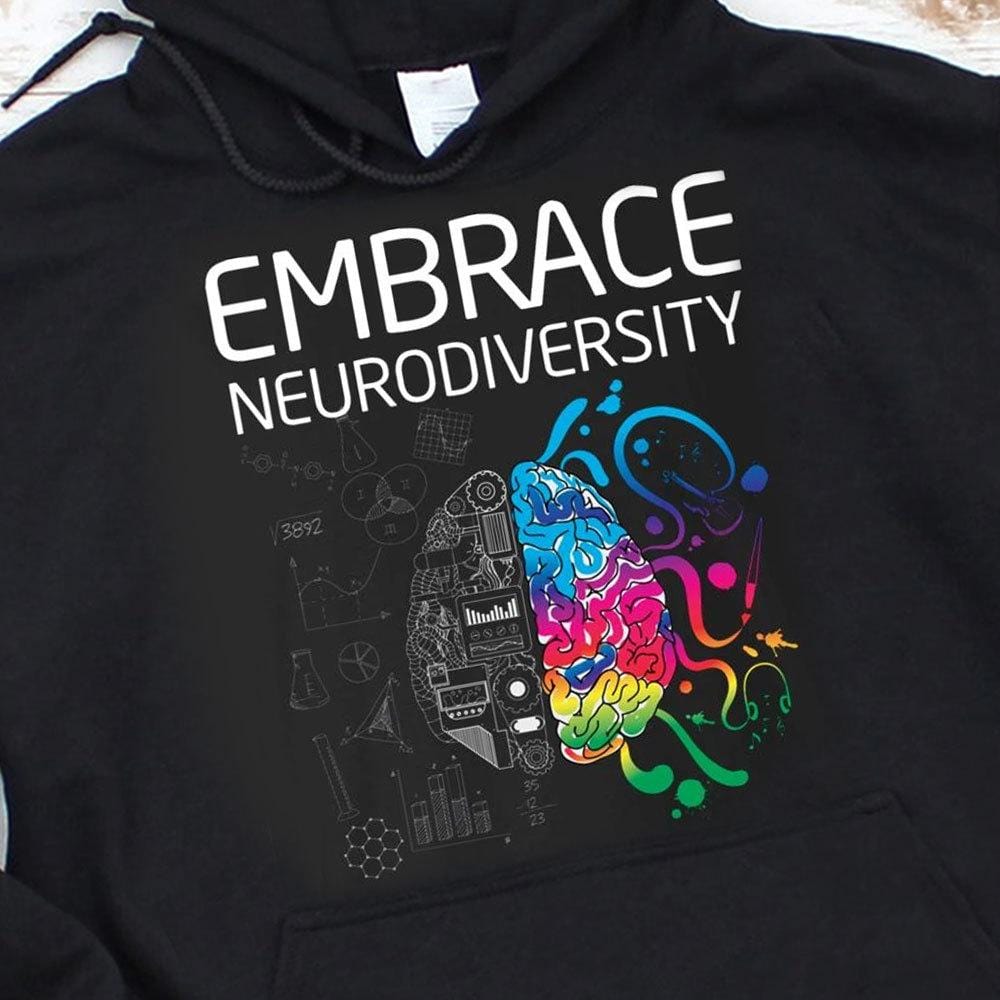 Abraza la neurodiversidad, camisetas para personas con autismo