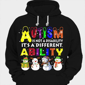 It's Not A Disability It's A Different Ability Christmas Autism Shirts