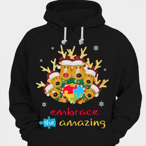 Embrace The Amazing Christmas Autism Shirts