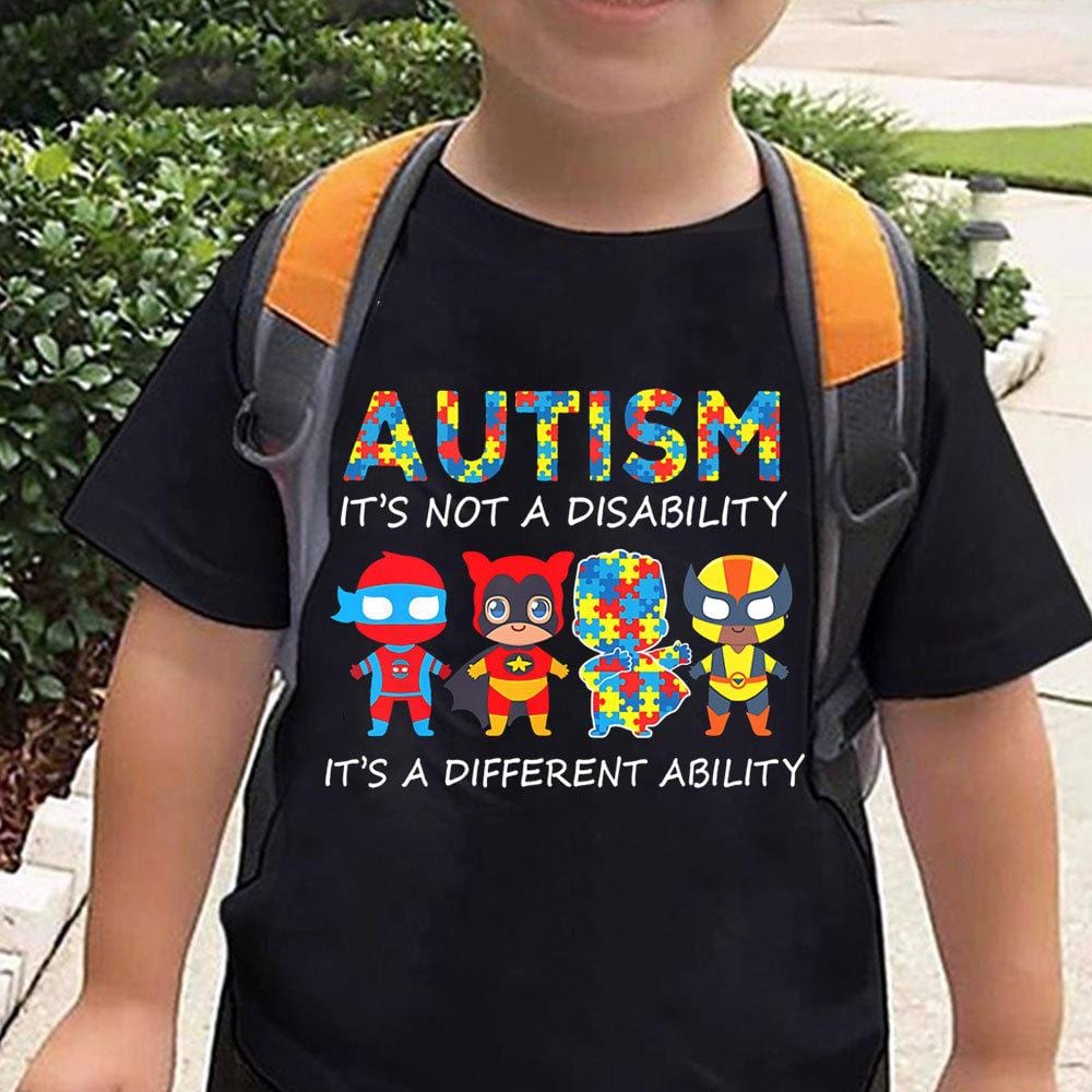 It's Not A Disability It's A Different Ability Autism Shirts
