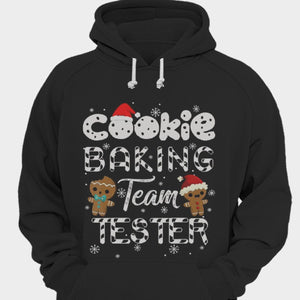 Sudadera con capucha y camisetas navideñas del equipo de repostería de galletas Tester