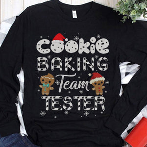 Sudadera con capucha y camisetas navideñas del equipo de repostería de galletas Tester