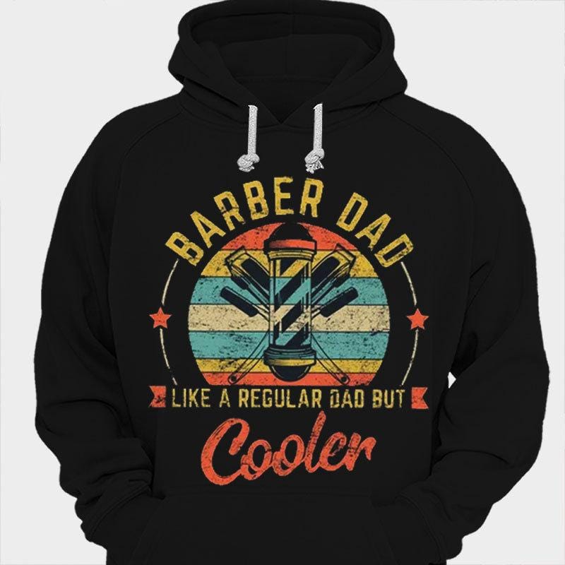 Papá barbero como un papá normal pero con camisetas vintage más geniales