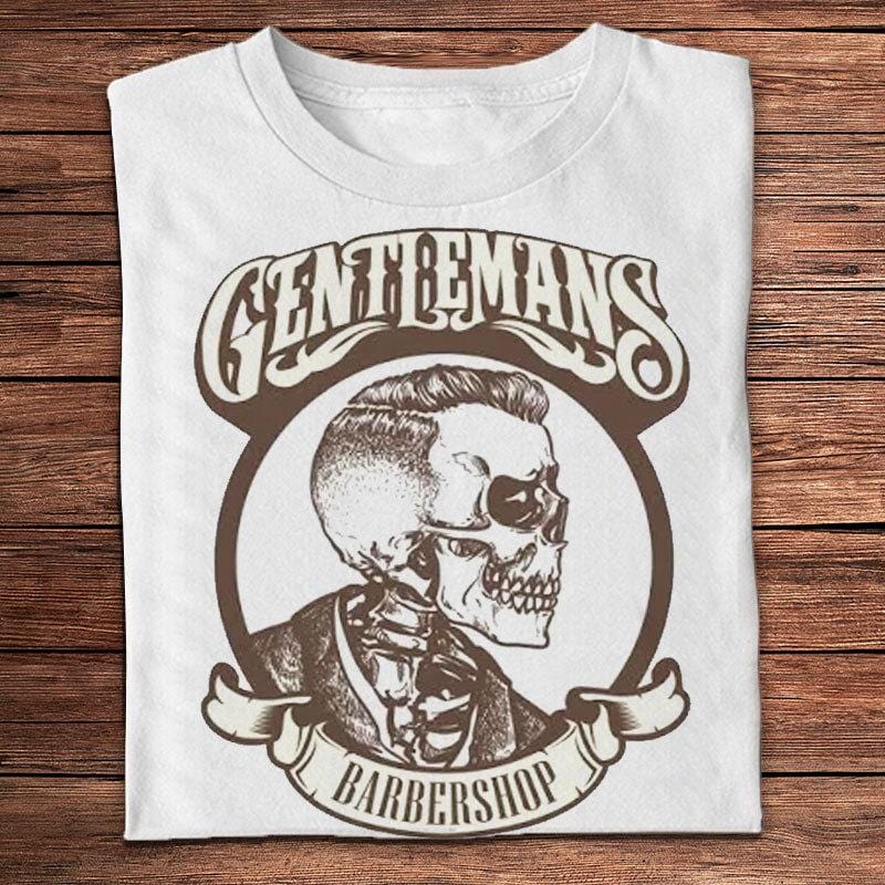 Camisas de barbería con calaveras para caballeros
