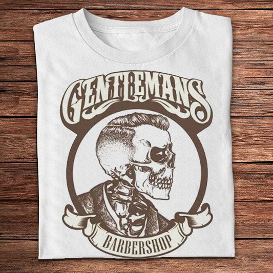 Camisas de barbería con calaveras para caballeros