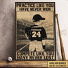 Practice Like You Have Never Won Personalized Baseball Poster, Canvas