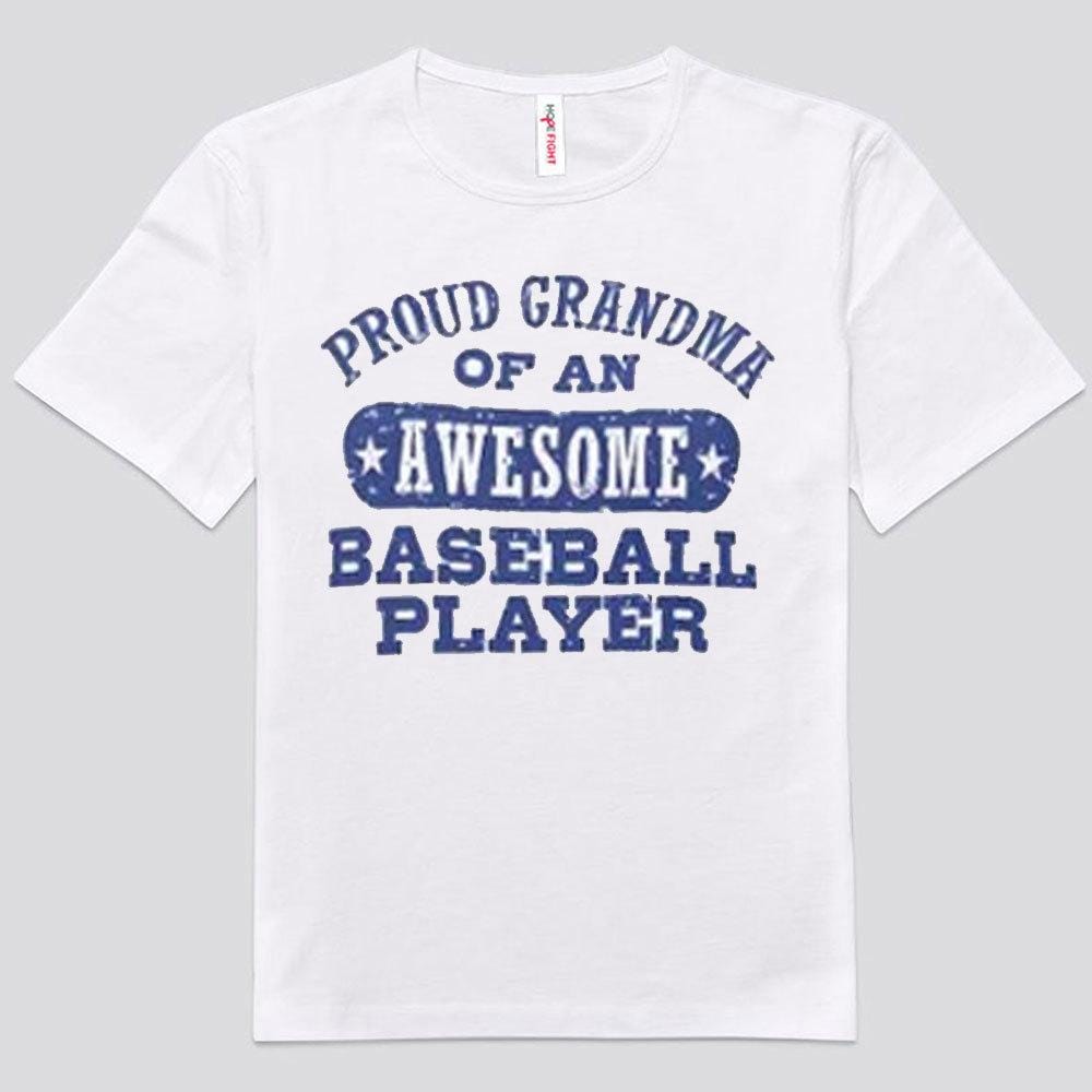 Camisetas de la orgullosa abuela de un jugador de béisbol increíble