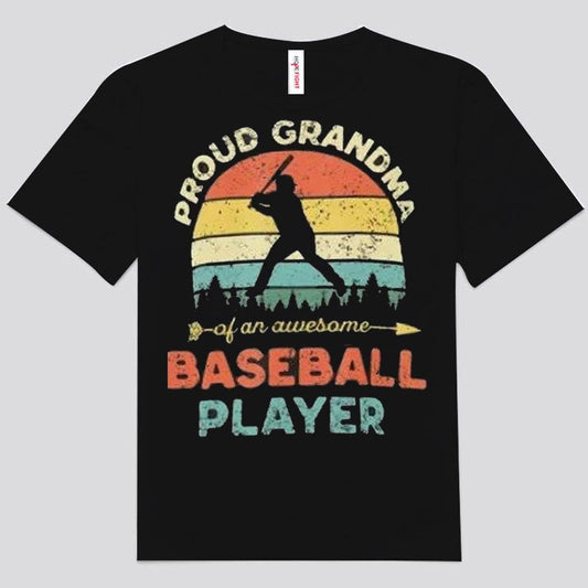 Camisetas de la orgullosa abuela de un jugador de béisbol increíble
