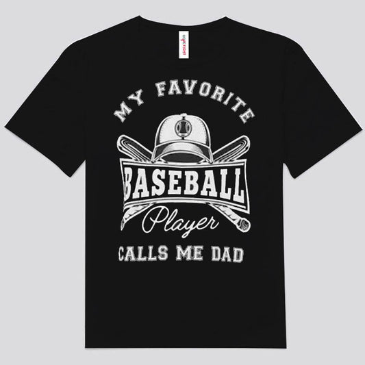 Camisetas que dicen "Mi jugador de béisbol favorito me llama papá"