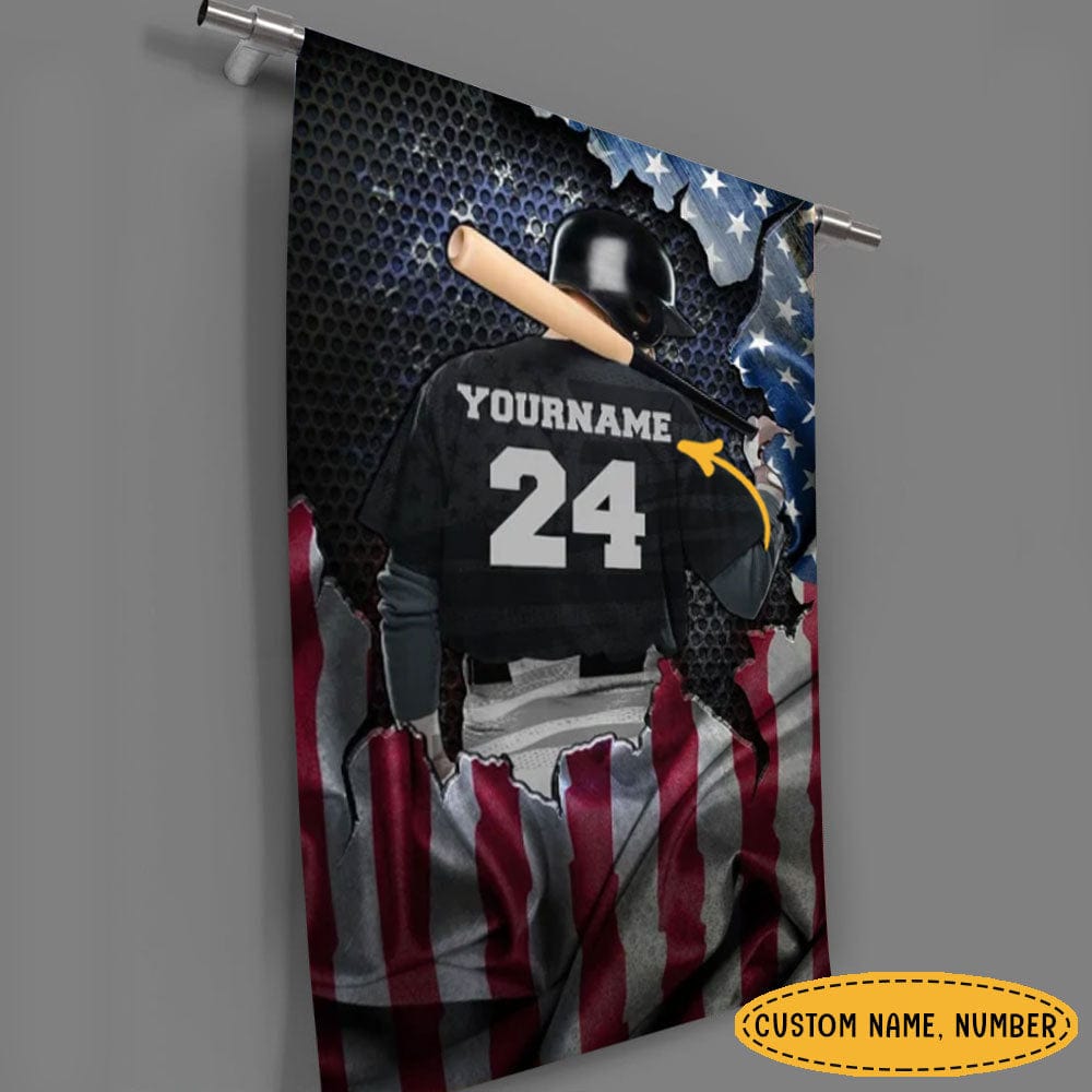 Bandera de casa de béisbol estadounidense personalizada