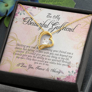 Collar para mi hermosa novia: conocerte fue el destino. Convertirme en tu amigo fue una elección, pero enamorarme de ti estuvo fuera de mi control.